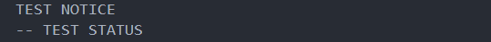 message NOTICE 与 STATUS 输出对比
