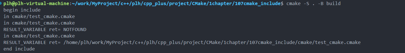 include 查找结果为 NOTFOUND 或模块绝对路径